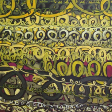 Gelb-Schlingen l 190 x 130 cm l Acryl auf Leinwand I 2013